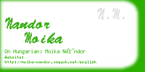 nandor moika business card